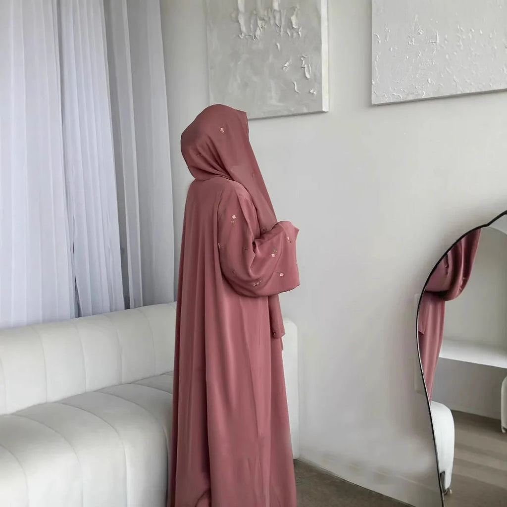 فستان العيد للنساء عباية حجاب جلابية إسلامية رمضان مطرز فساتين حفلات إسلامية رداء طويل المغرب دبي قفطان