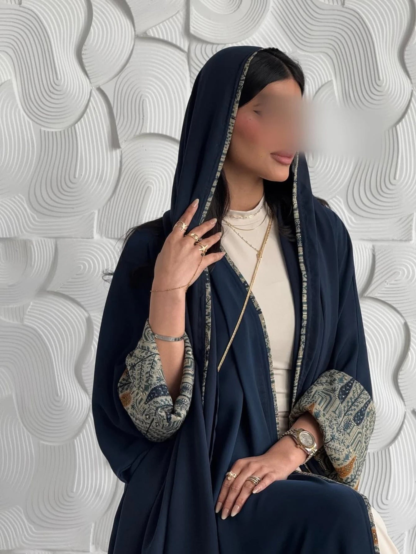 عباءات نسائية إسلامية للشرق الأوسط مع حجاب قطعتين، فساتين كاجوال طويلة، جلباب عربي بأكمام كاملة وفتحة أمامية
