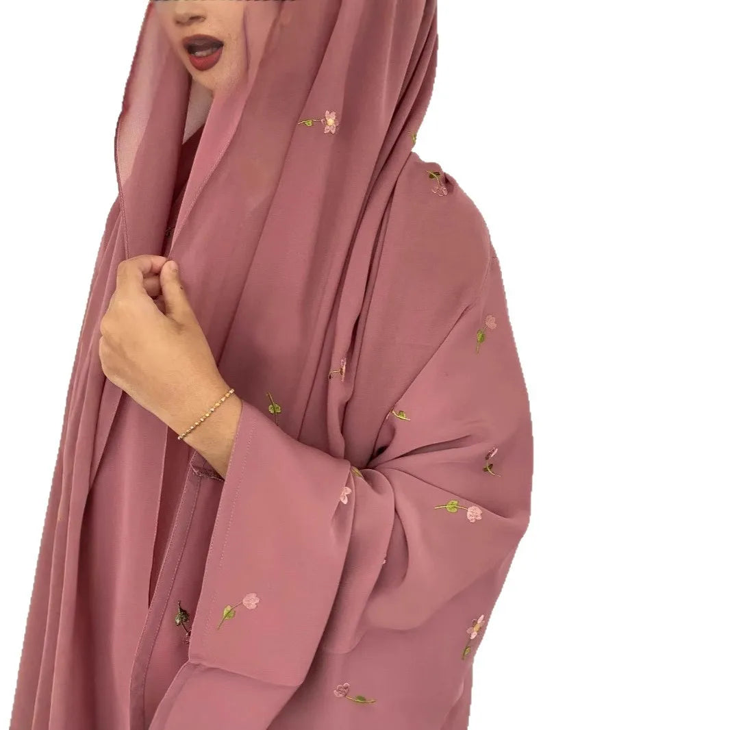 فستان العيد للنساء عباية حجاب جلابية إسلامية رمضان مطرز فساتين حفلات إسلامية رداء طويل المغرب دبي قفطان