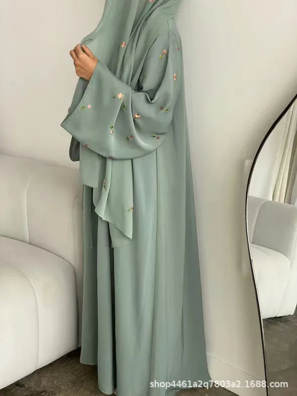 فستان العيد للنساء عباية حجاب جلابية إسلامية رمضان مطرز فساتين حفلات إسلامية رداء طويل المغرب دبي قفطان