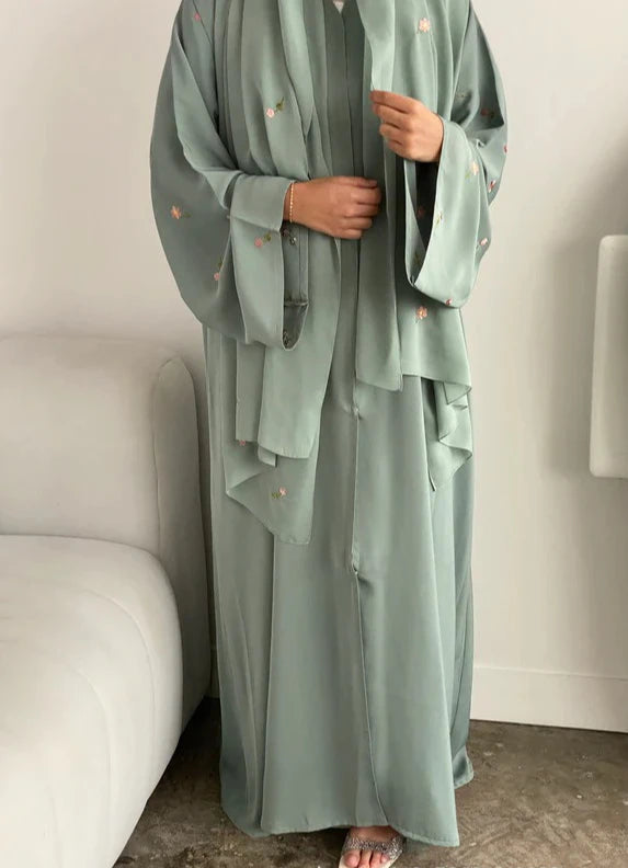 فستان العيد للنساء عباية حجاب جلابية إسلامية رمضان مطرز فساتين حفلات إسلامية رداء طويل المغرب دبي قفطان