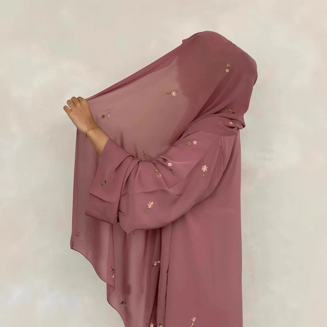 فستان العيد للنساء عباية حجاب جلابية إسلامية رمضان مطرز فساتين حفلات إسلامية رداء طويل المغرب دبي قفطان