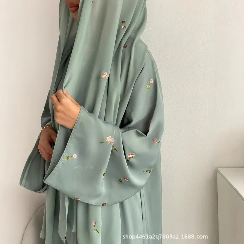 فستان العيد للنساء عباية حجاب جلابية إسلامية رمضان مطرز فساتين حفلات إسلامية رداء طويل المغرب دبي قفطان